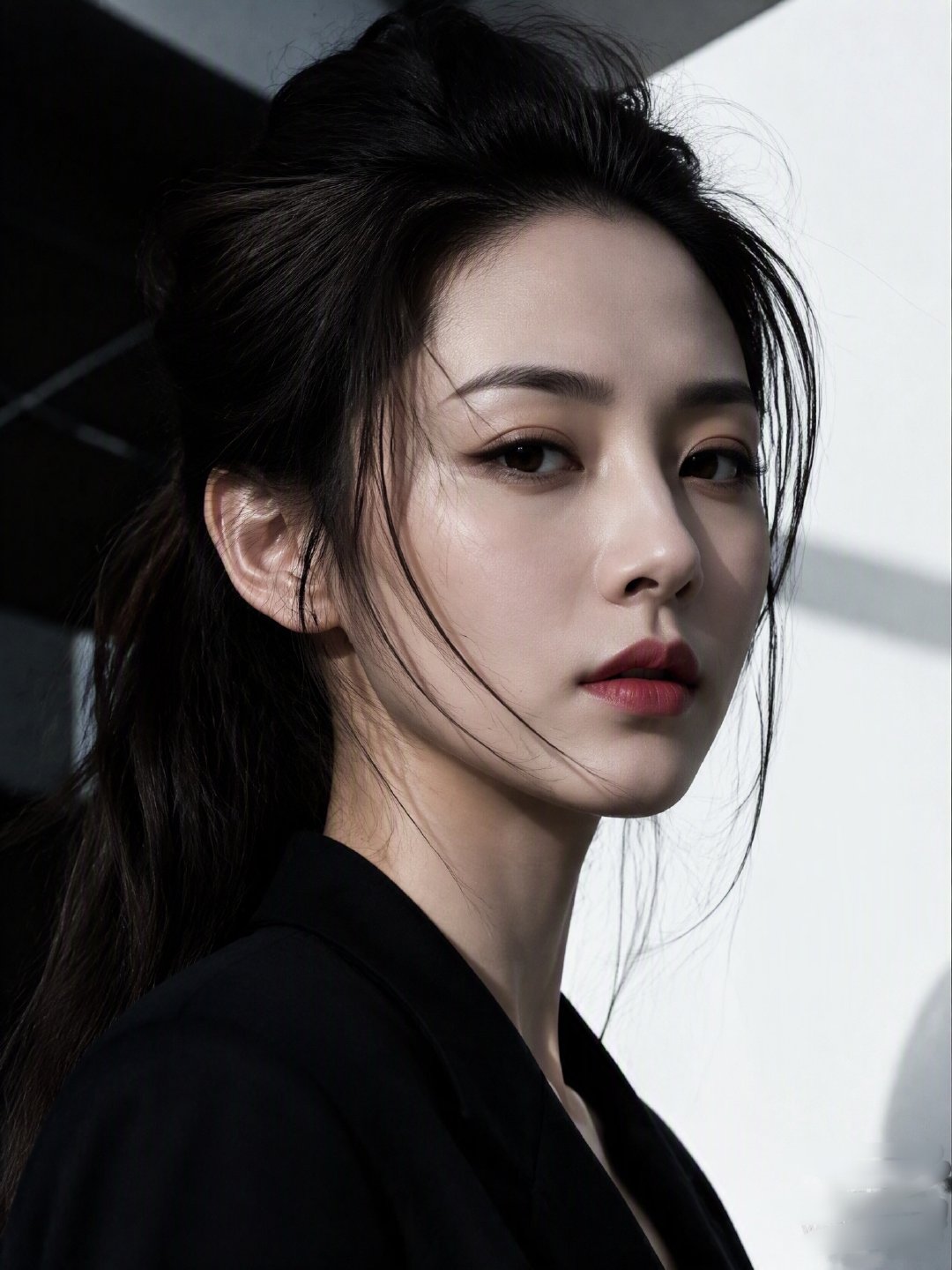 田曦薇这次无刘海造型真是让人眼前一亮。以往大家印象里她总是顶着那标志性的齐刘海，