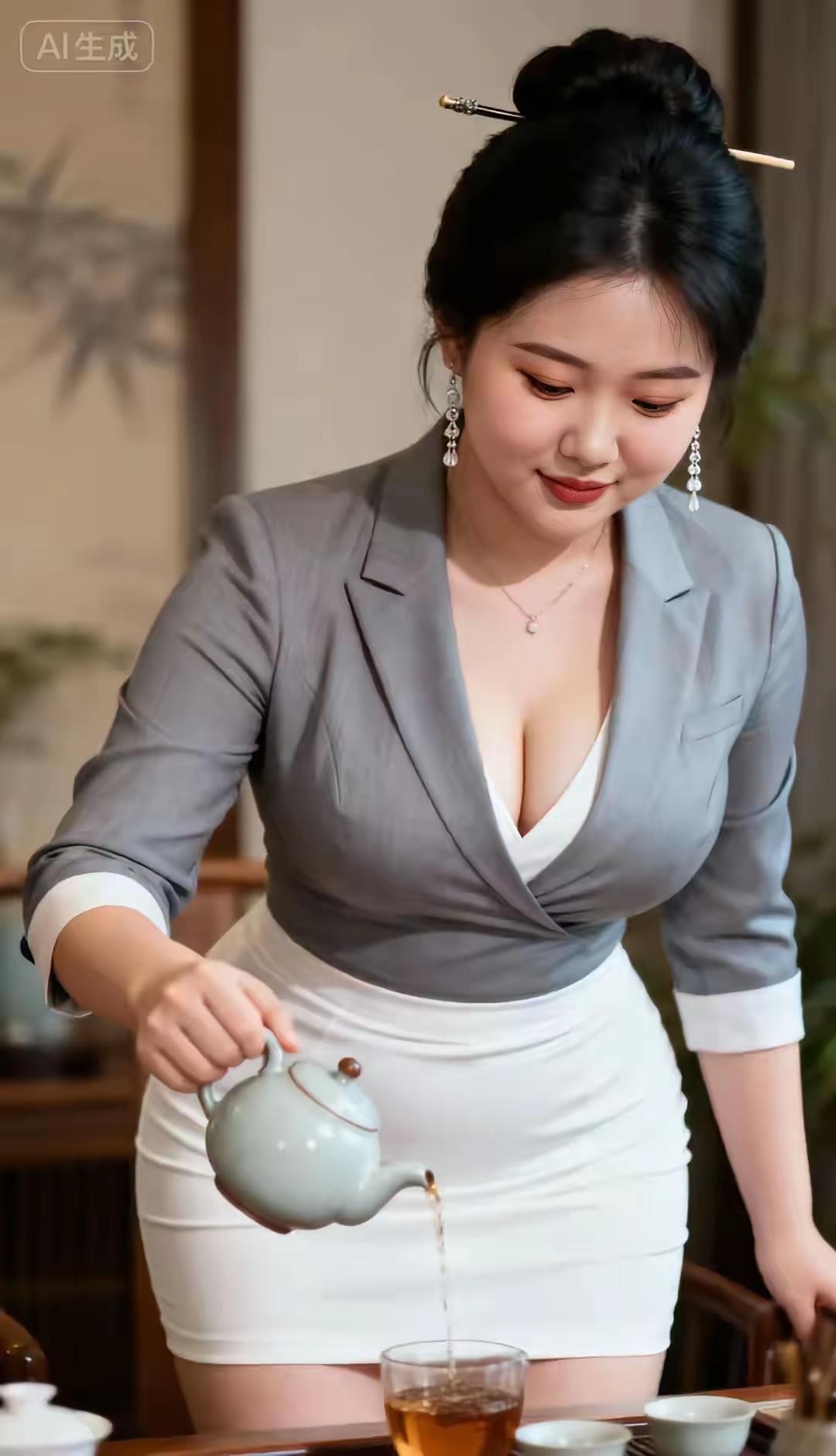 优雅茶艺师，倾心沏茶香