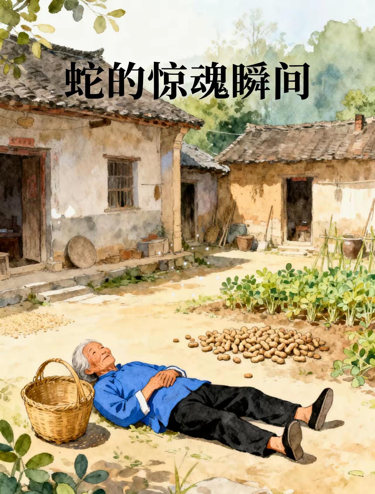 山东一老太太在院子里晒花生，发现花生堆里有个东西在动，她以为是只老鼠，伸手就去抓