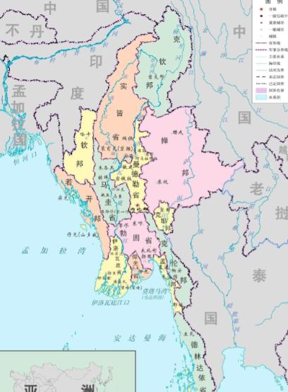 缅甸最大困扰是北方有个大国！缅甸最大的问题，就是划界的时候，吞并了很多不能吞下的