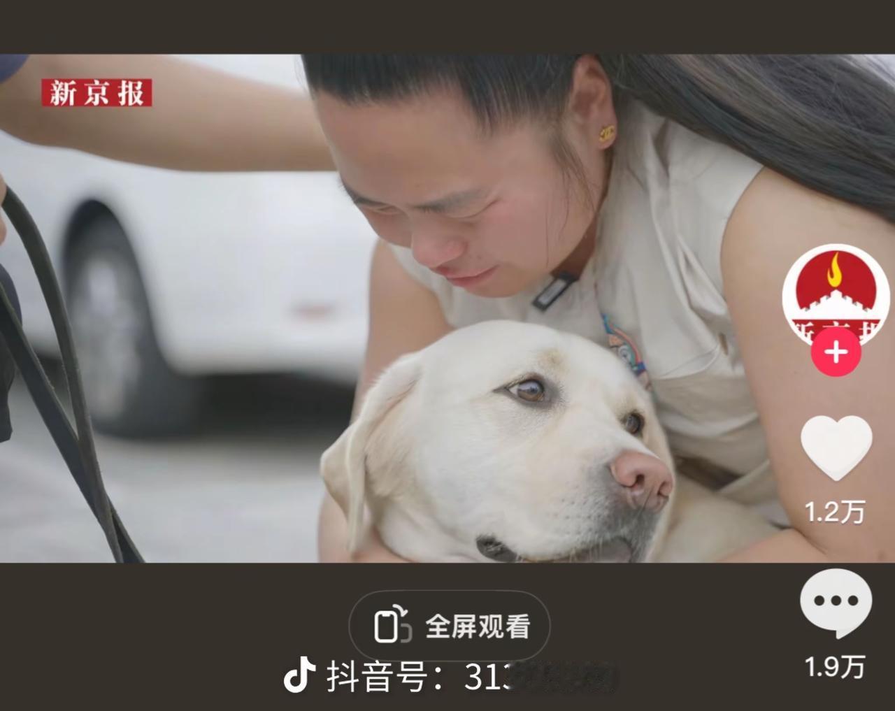 我看过这位盲人王女士的视频，她不只带芬迪爬泰山，还爬长城！我自己有养🐶和养🐈