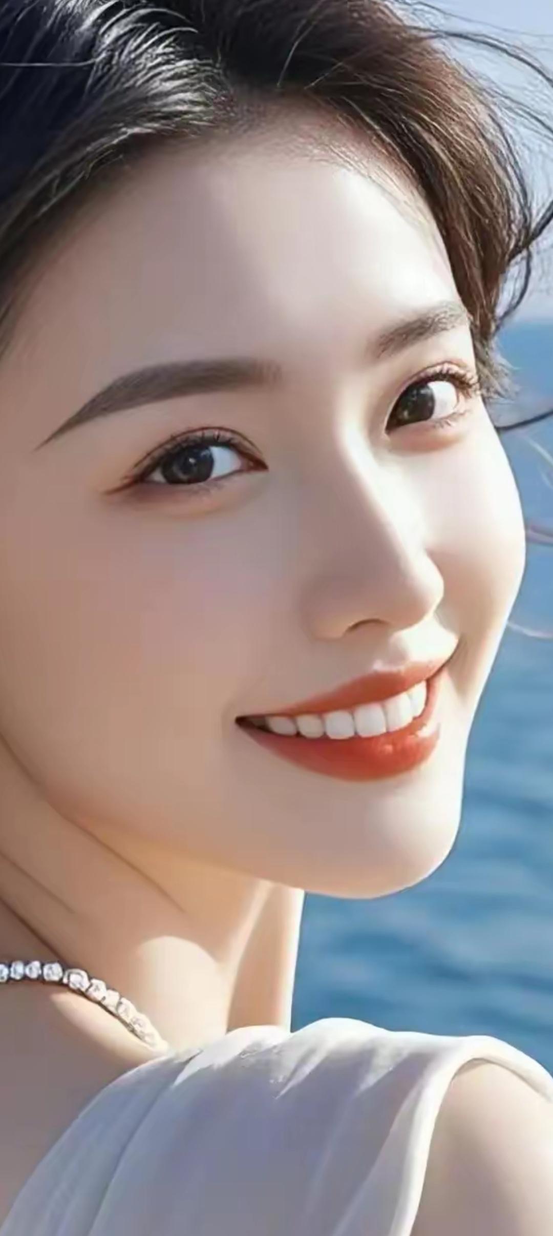 阳光下的微笑，海风轻拂的温柔时光。