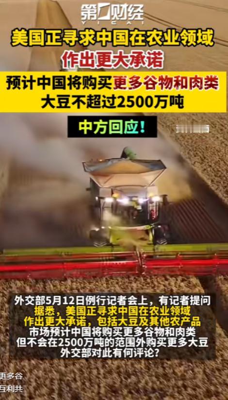 白宫狮子大开口！谈判会场爆出重磅言论，白宫直接锁定中国大豆采购规模，硬性要求每年