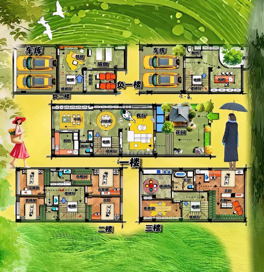 明人不说暗话，我喜欢458㎡这户传家宝，巅峰的布局，在于生活分区管理！咋理解