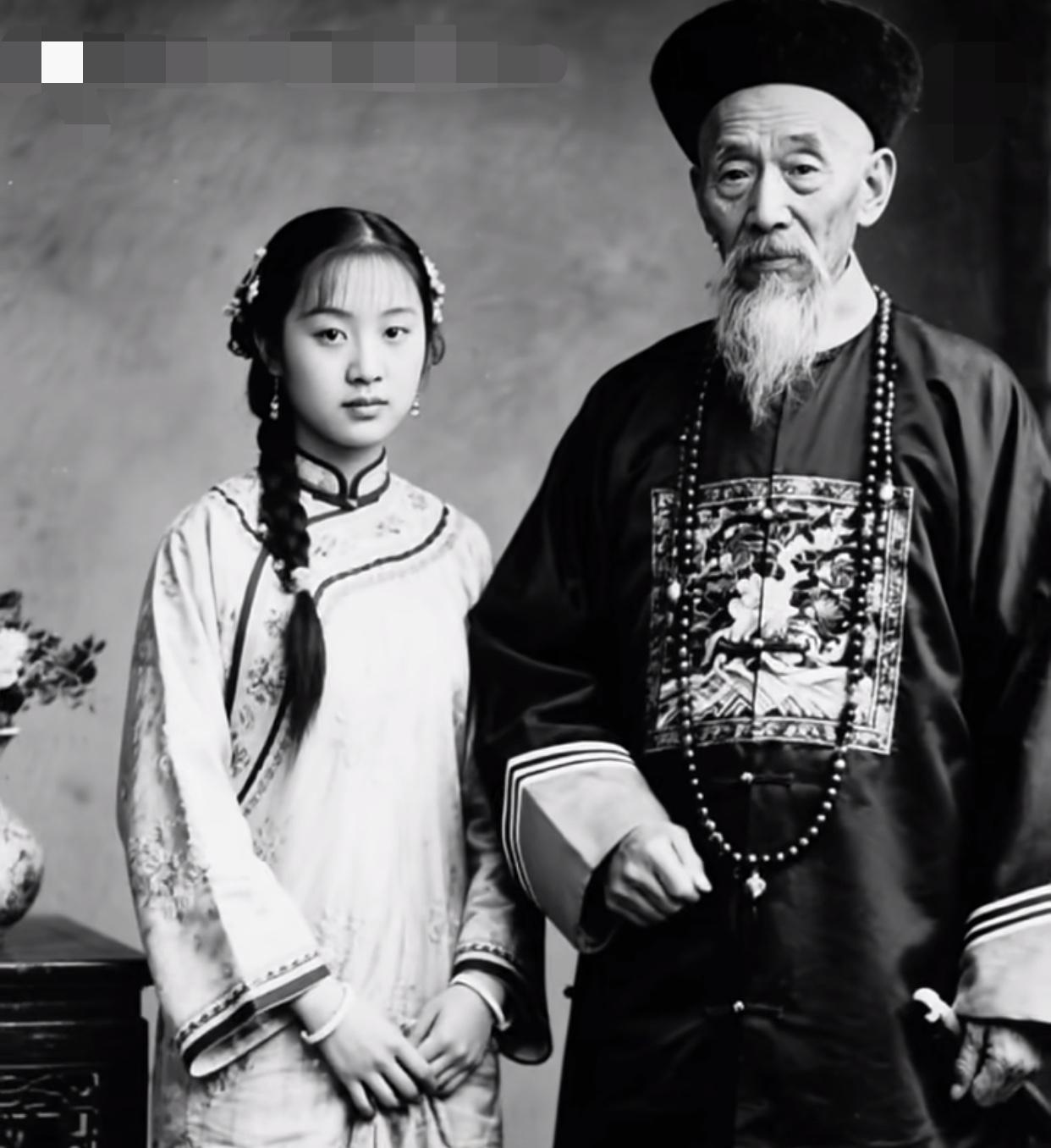 这是真实的吧，一个17岁的少女如花似玉，一个71岁的老人白发苍苍，他是臣君