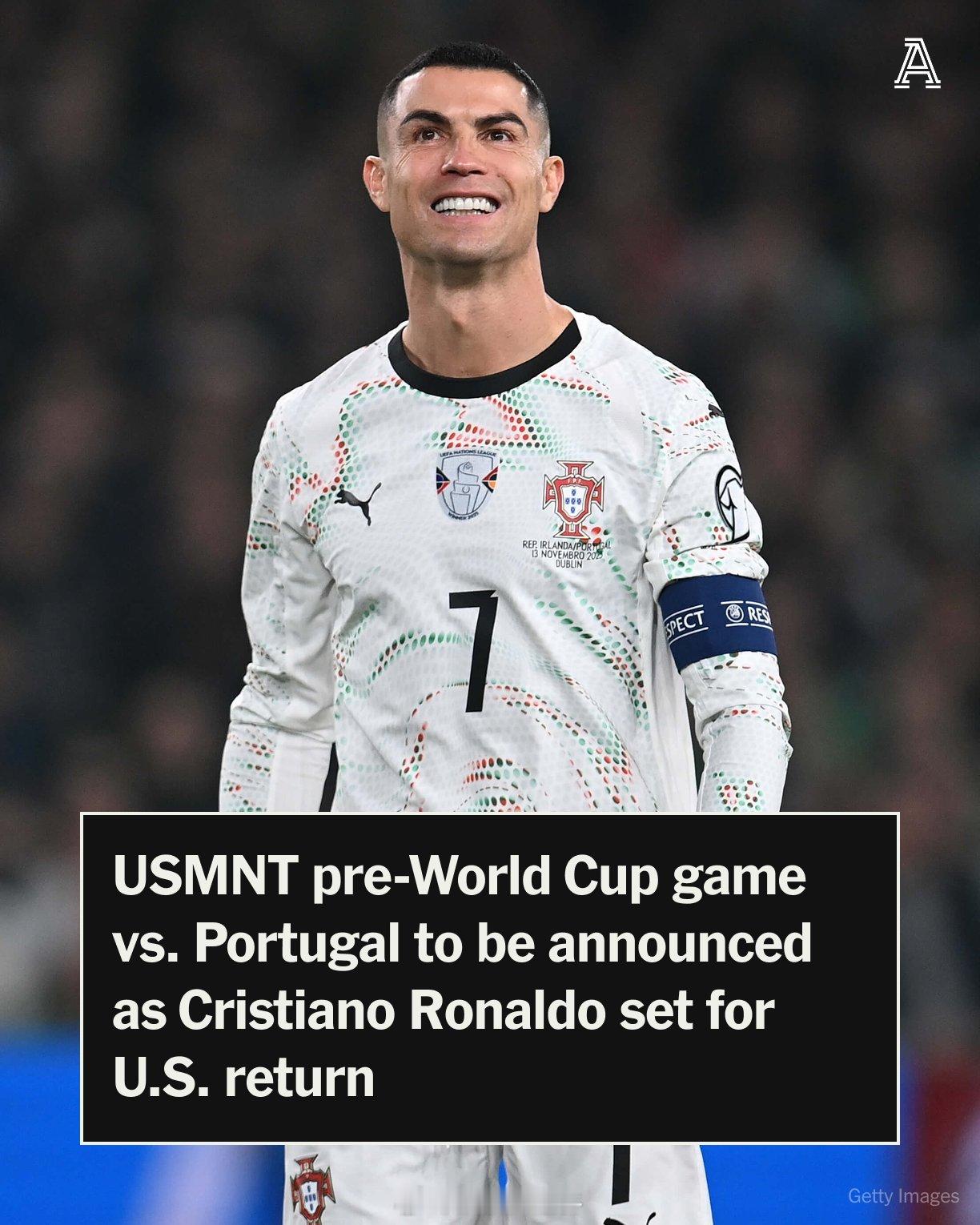 美国足球协会和葡萄牙足球协会即将确认，他们的男子国家队将于2026年3月在亚特兰