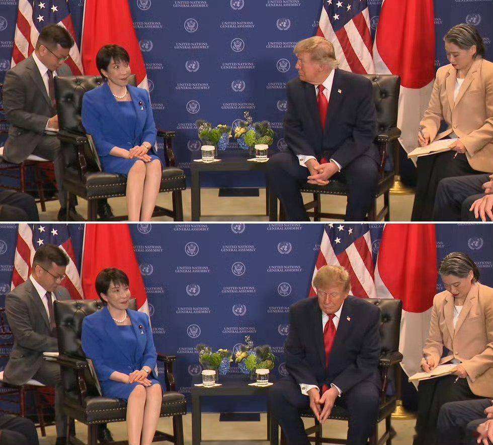 #特朗普为何始终不叫高市名字#，高市早苗是个戏精，见面热情直呼特朗普名字，而特朗普公开场合始终只称她
