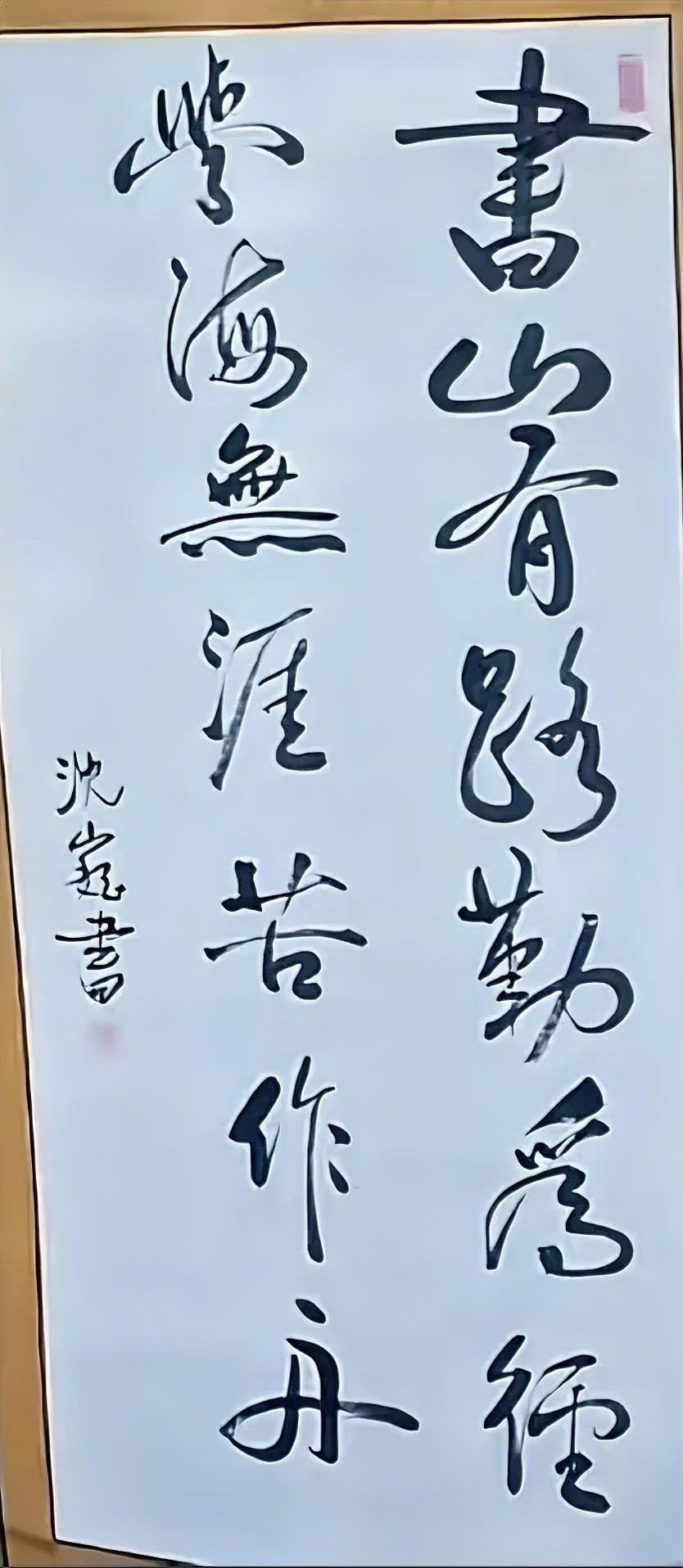 最近这个沈魏的书法有点火，网上都是他的视频，小编觉得算是正常的书写吧，但是过度吹