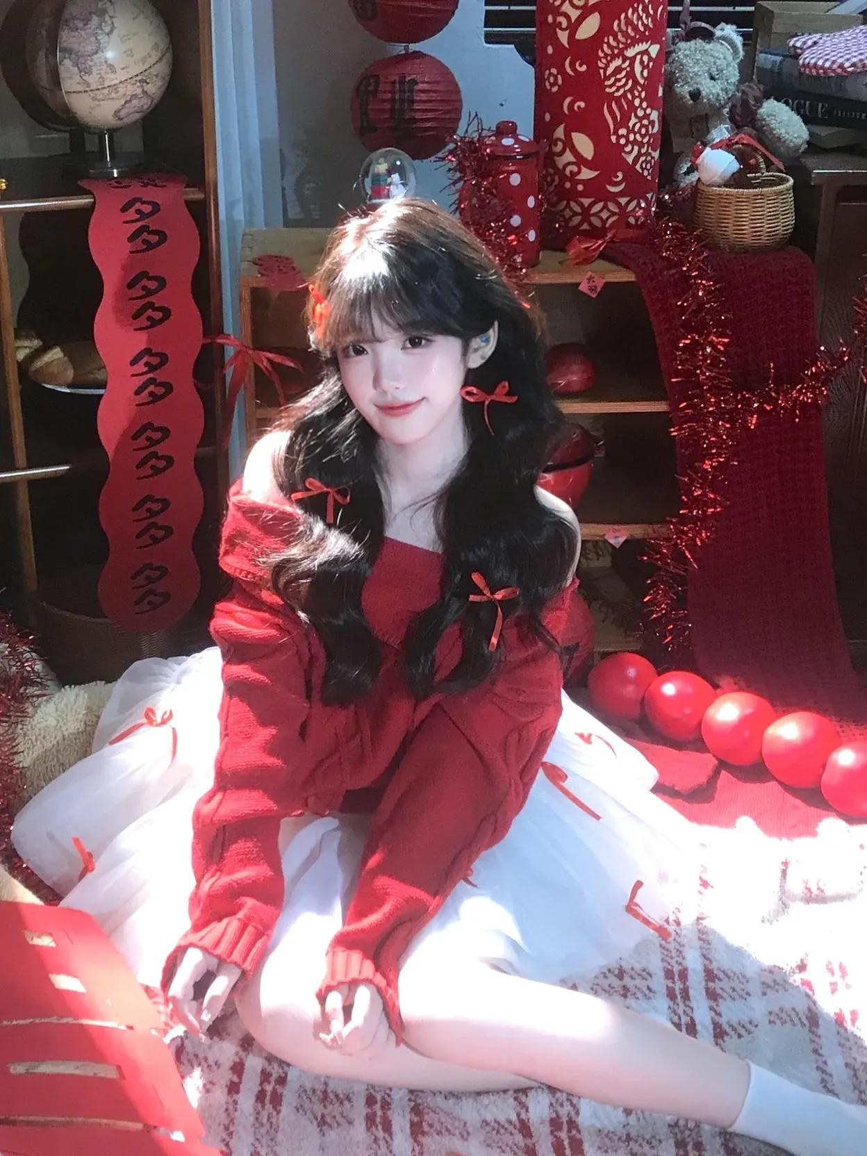 分享甜美小姐姐随手拍将要过年，随手拍美少女美景分享