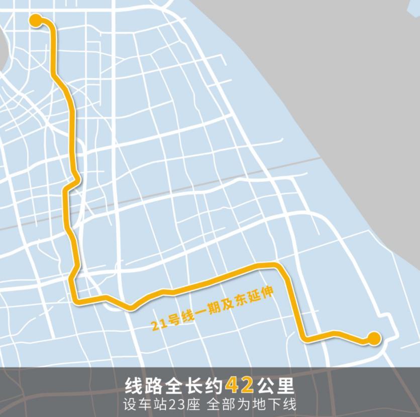 上海轨道交通21号线一期及东延伸传来重大节点，东靖路站至上海东站站的50条盾构区