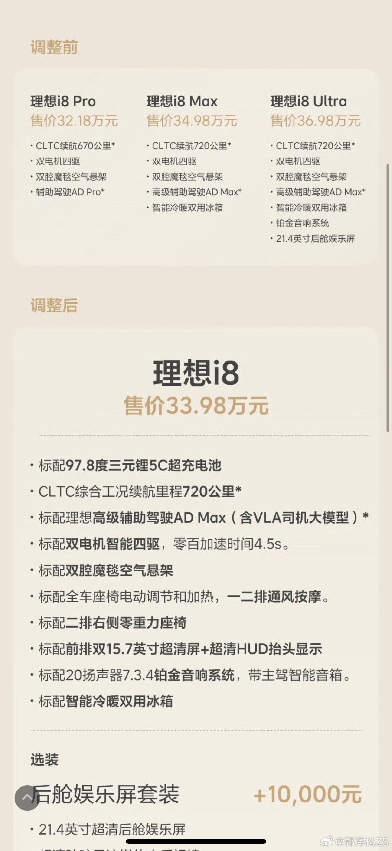 理想i8调价确实听劝，这个听劝力度大家满意了吗？​​​
