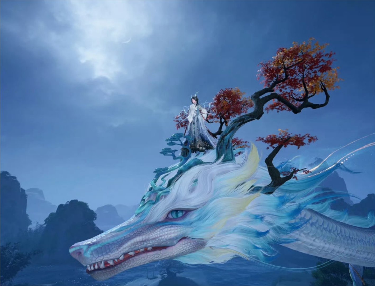 无限暖暖一人一龙哇塞这龙太逼真鲜活，暖暖有这条龙太好了，好游戏暖暖衣服也好美，这