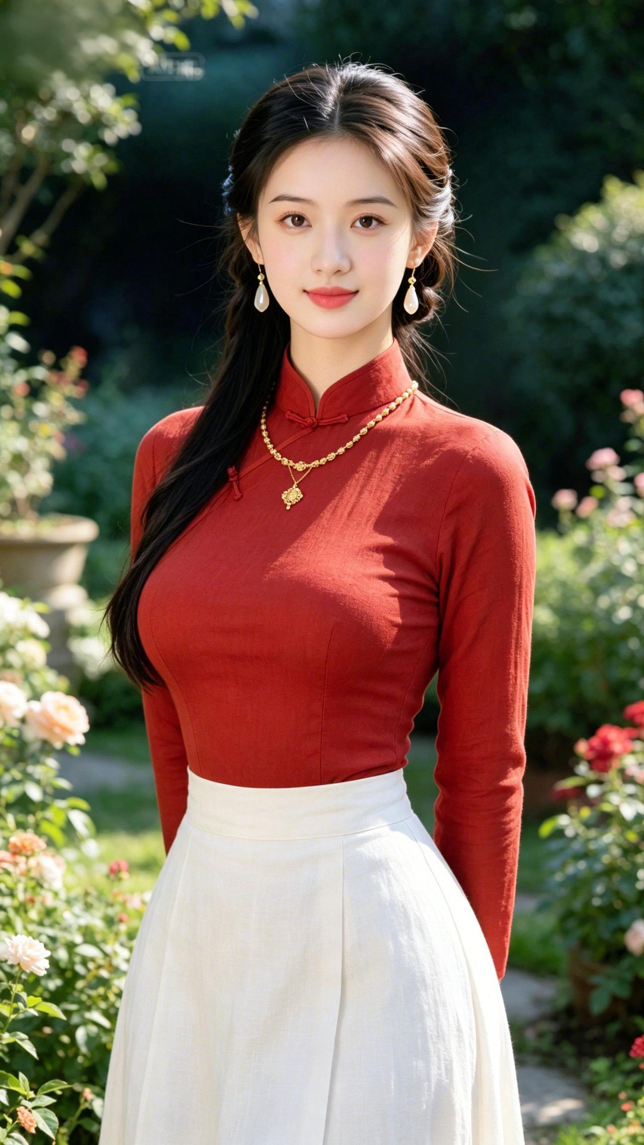 庭院玫瑰正盛晨光轻洒庭院，玫瑰悄然绽放。粉白嫣红的花瓣缀着露珠，绿意盎然的