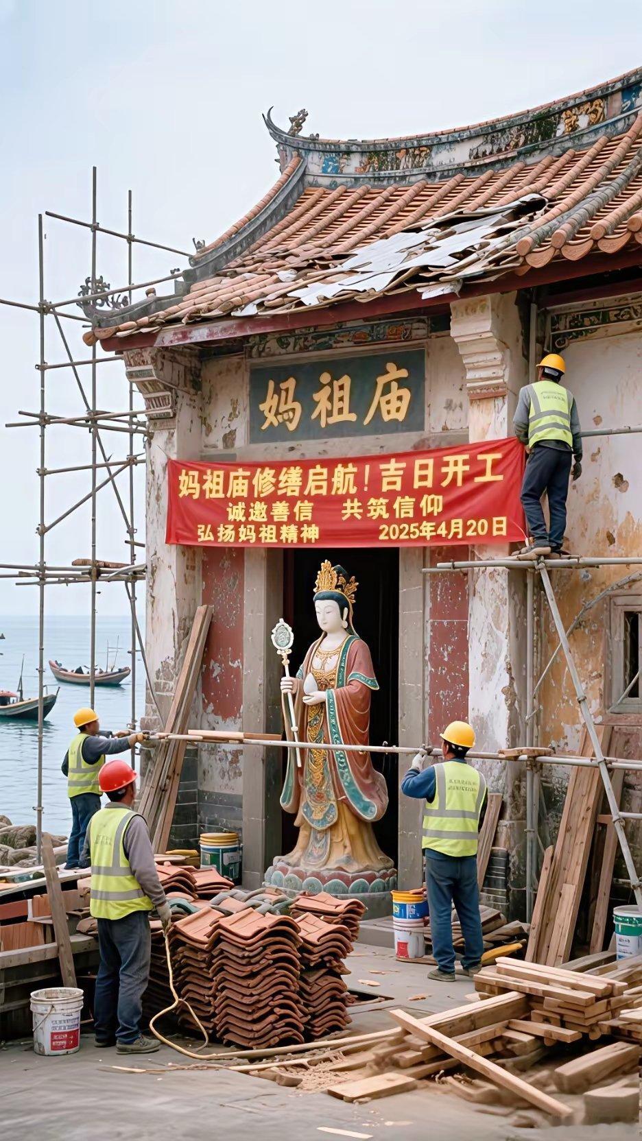 妈祖，中国沿海信仰的女神，保佑渔民平安，慈悲善良，救苦救难，被称为“天后”，沿海