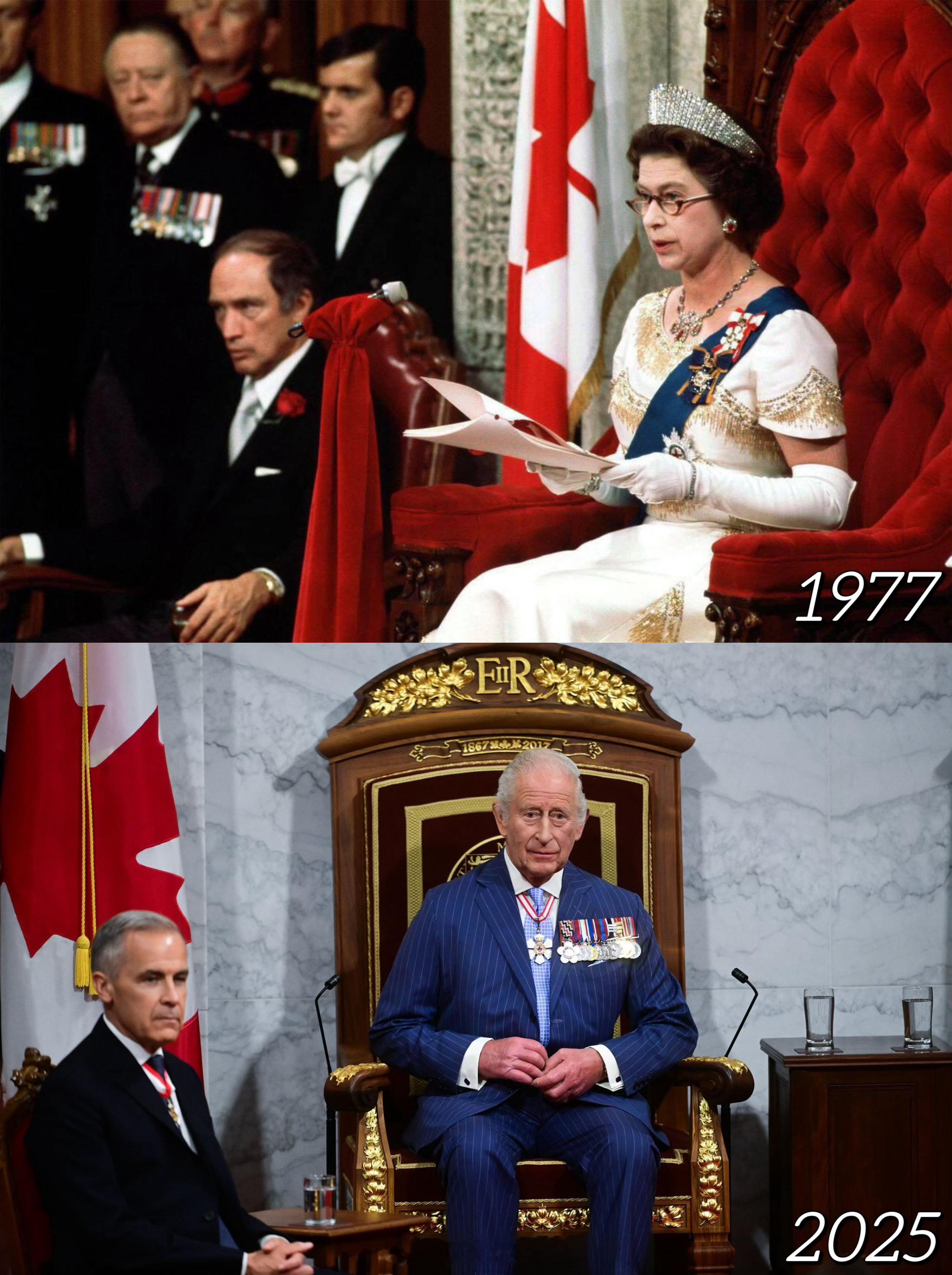 英国王室1977➡️2025时隔4️⃣8️⃣年以来，查尔斯三世首次作