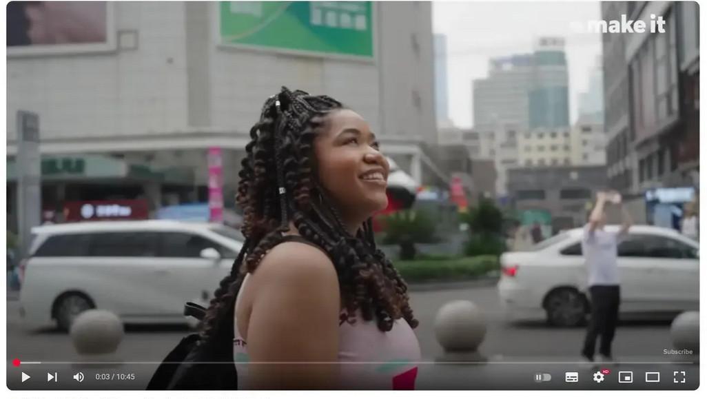 CNBC拍了个片子，主角是35岁的黑人女性Elise，在成都教英文，一年收入3万