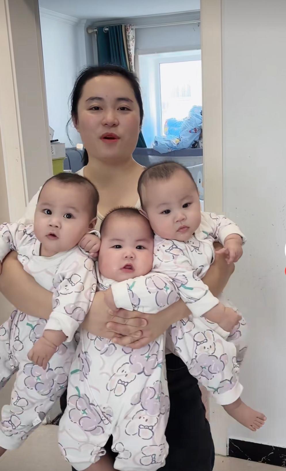 这位母亲，一下子成了“光荣”母亲！一生就生了三胞胎，厉害👍🏻可能别人三对夫妻