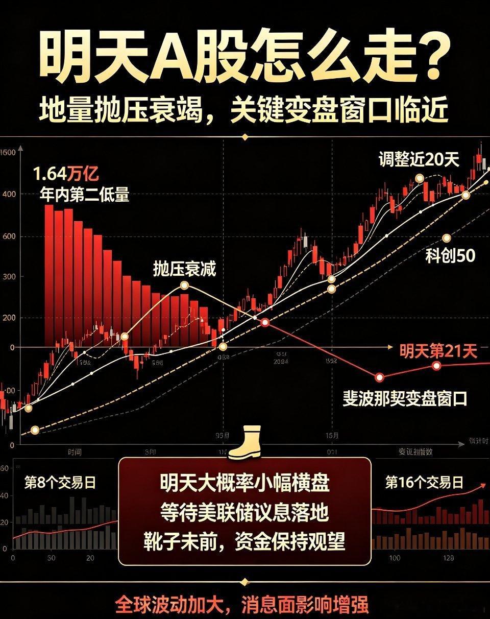A股明日行情预判明天A股怎么走，到底是涨是跌？分享一份大胆预判。今日全天震荡偏