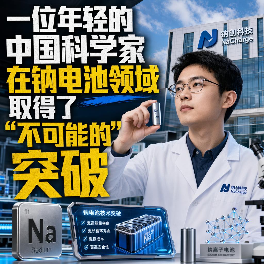 很多人以为电池的未来只属于锂，谁掌握锂矿，谁就掌握话语权。但一位中国青年科学家