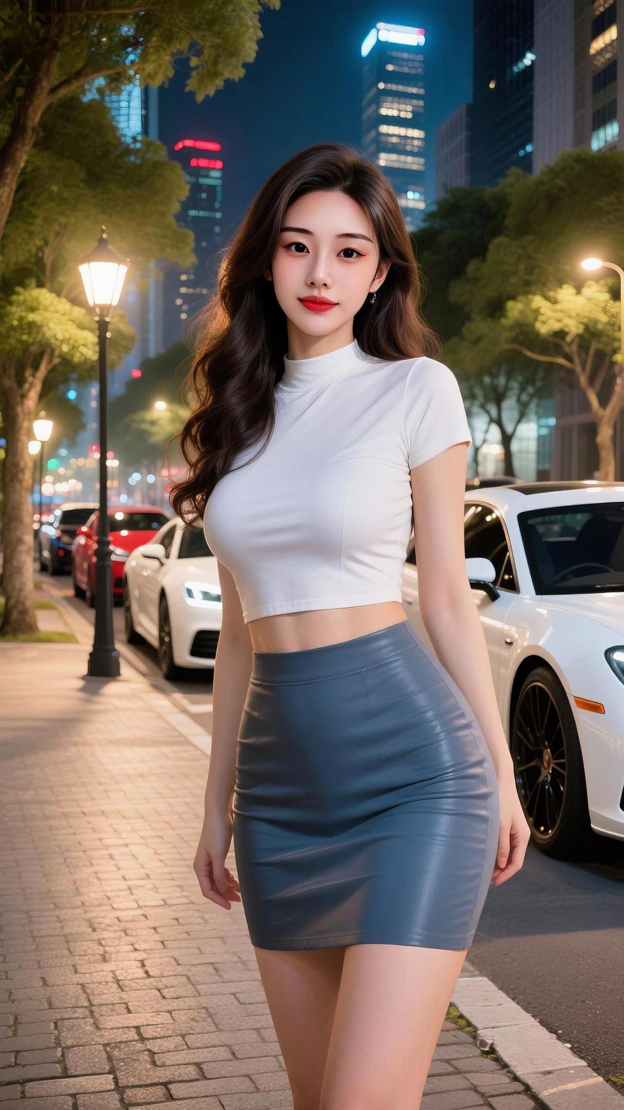 晚风一吹，热爱生活的理由又多了一些✨随性又自在，氛围感拉满🌃氛围感美女街拍