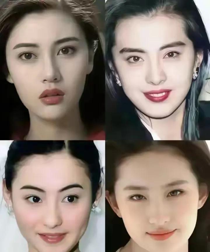 四位女神，哪位最漂亮呢？李嘉欣五官很精致，从五官上李嘉欣确实比其他三位漂亮。