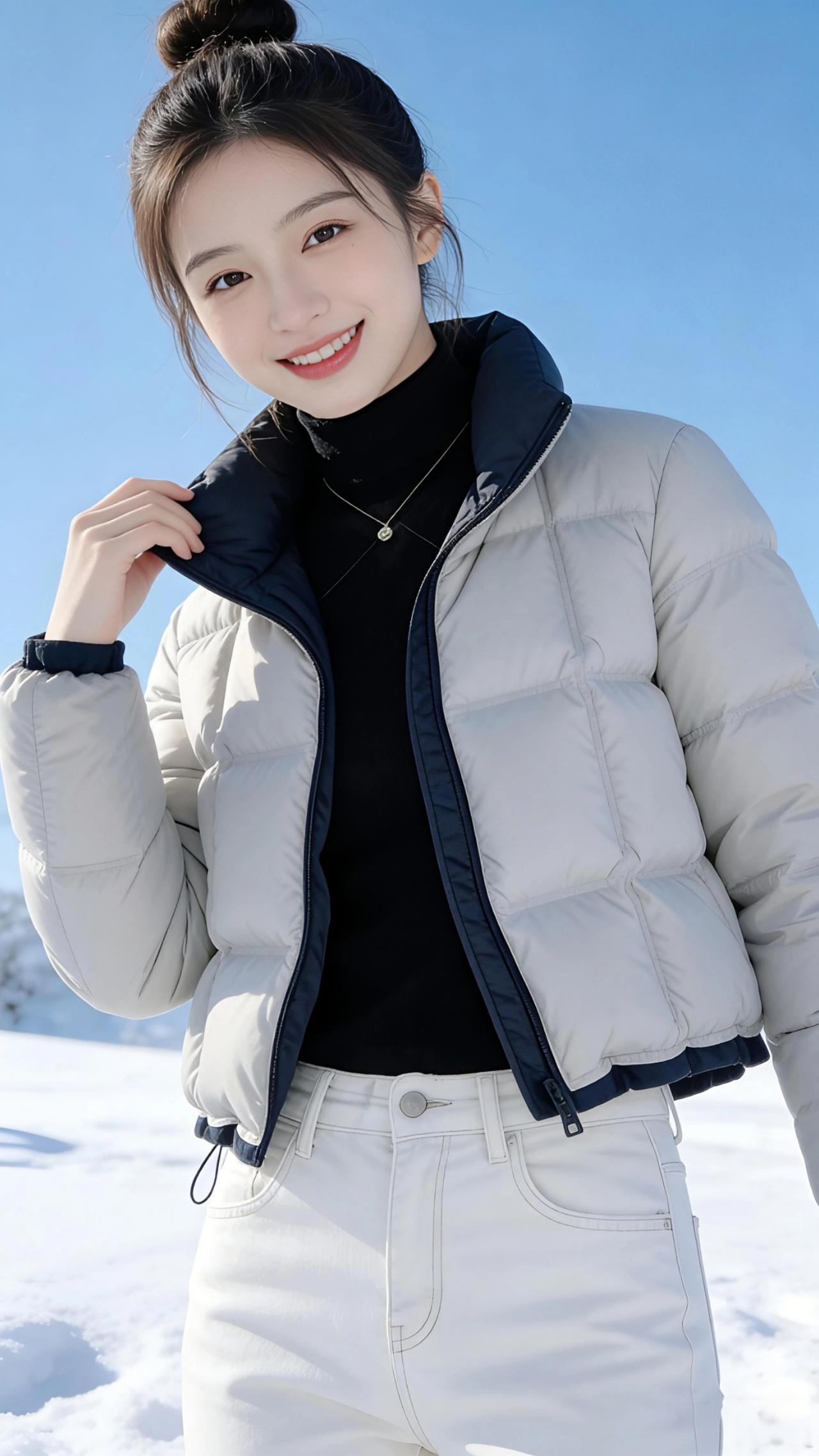 雪日短歌雪粒把天空洗成一块干净的蓝玉，风掠过雪地时，会扬起细碎的冰碴，扑在