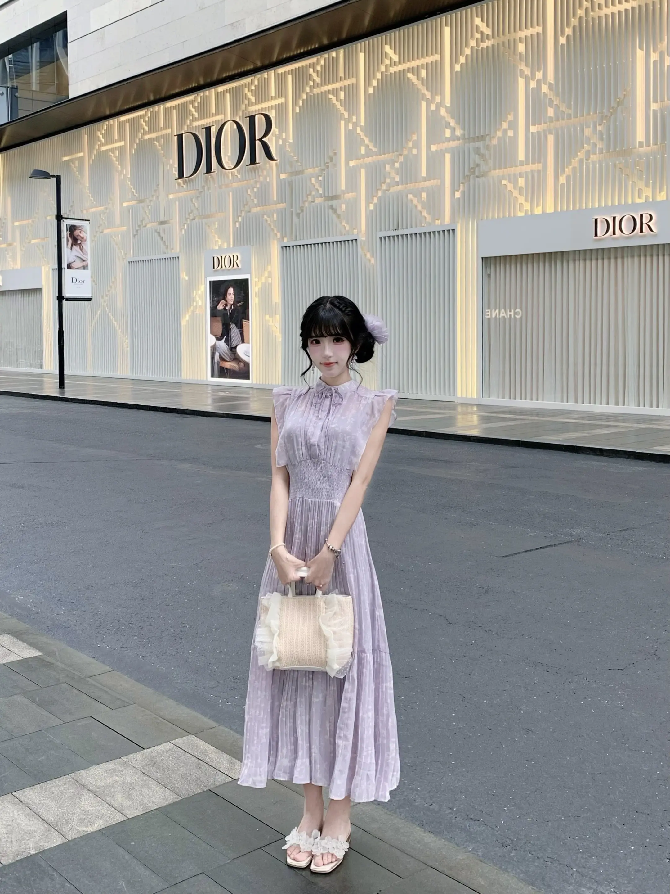 清楚系就这样美晕我…紫色好温柔