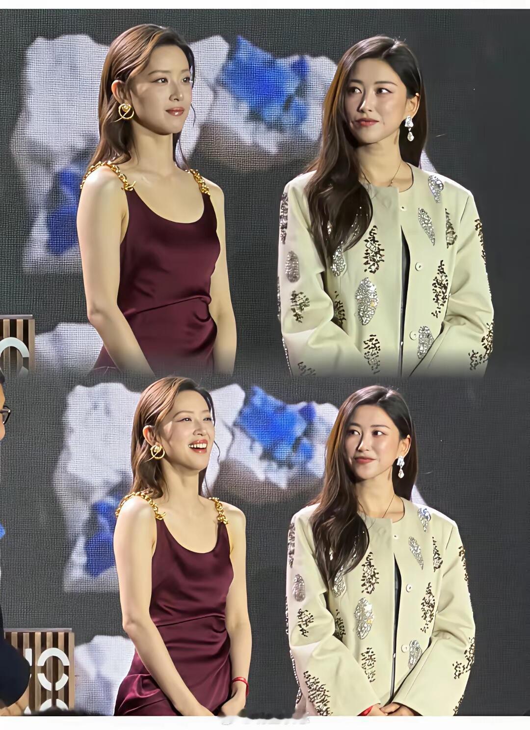 单看也觉得美，俩人一站一起——直接赢麻了！