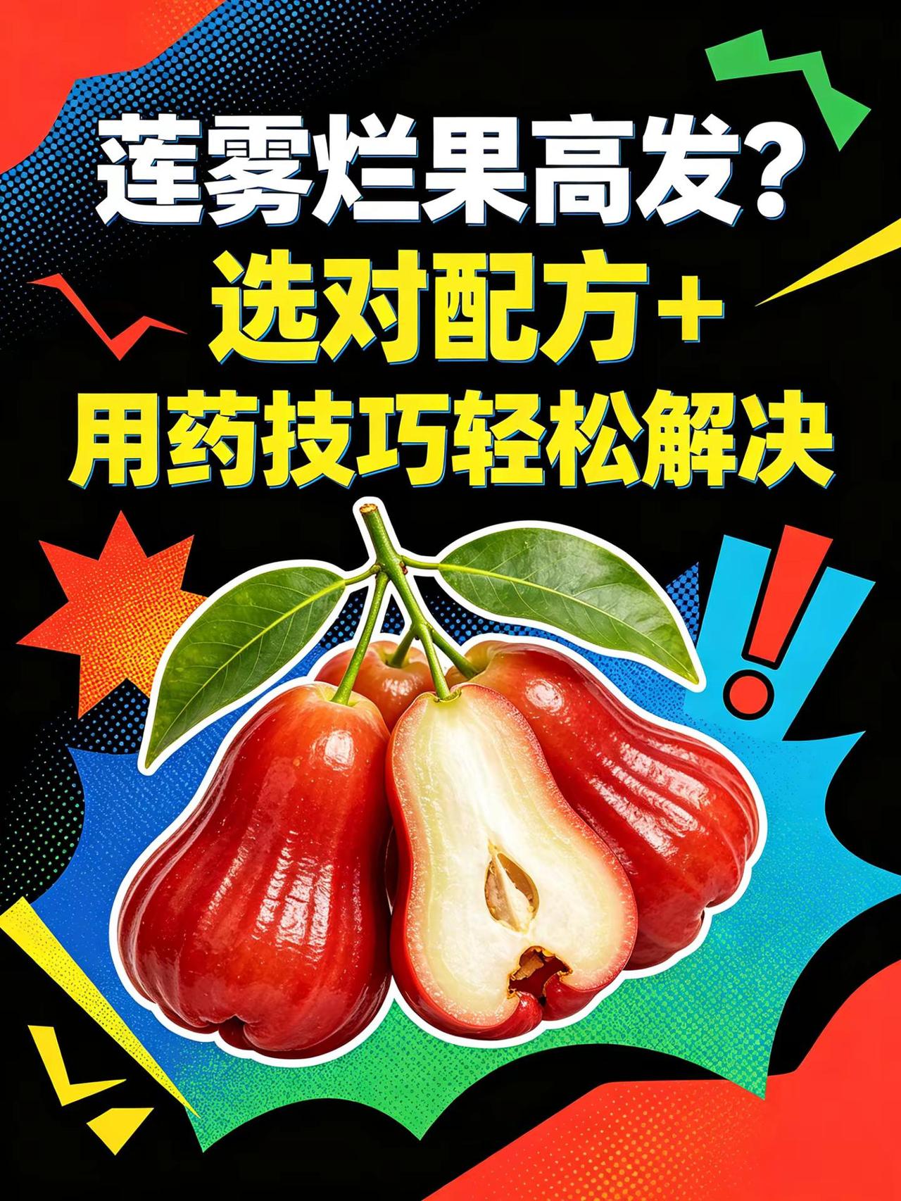 莲雾烂果高发？选对配方+用药技巧。莲雾种植