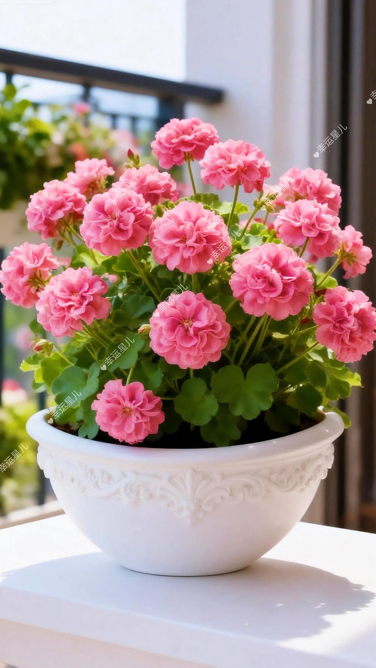 天竺葵花卉盆栽爱生活爱养花好看的花一定要分享给你夏日玫瑰