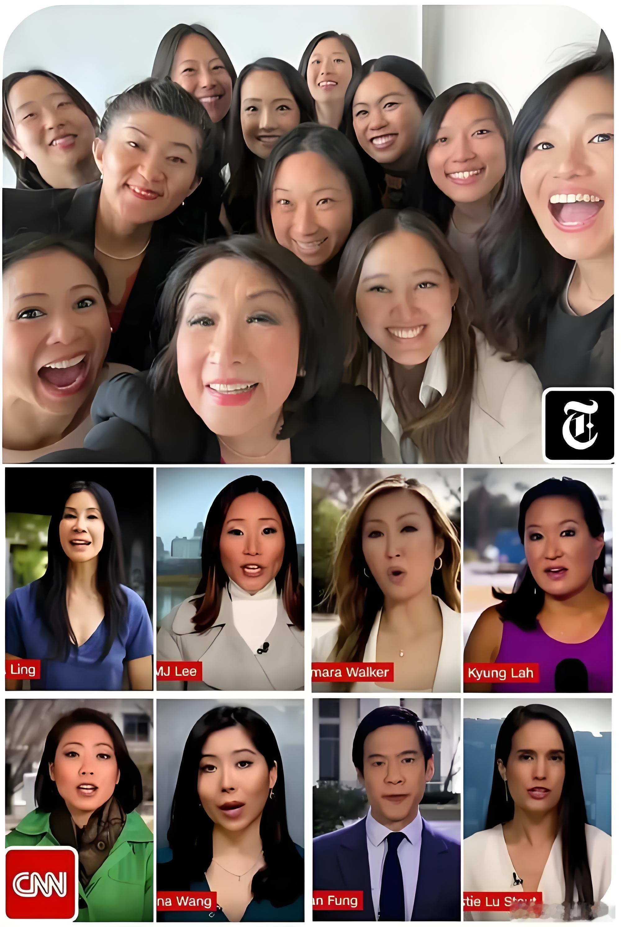 西方媒体的亚裔记者，都是同一副谄媚讨巧的五官。