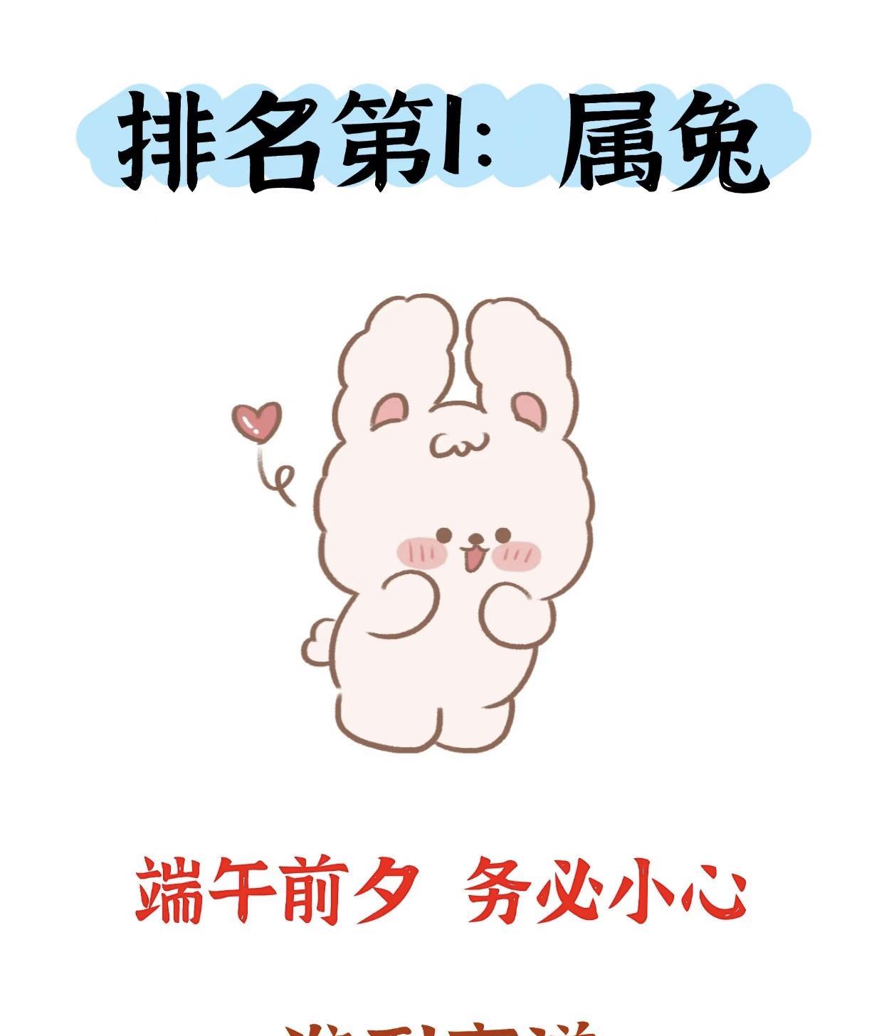 头魁属于生肖兔，乘风破浪！