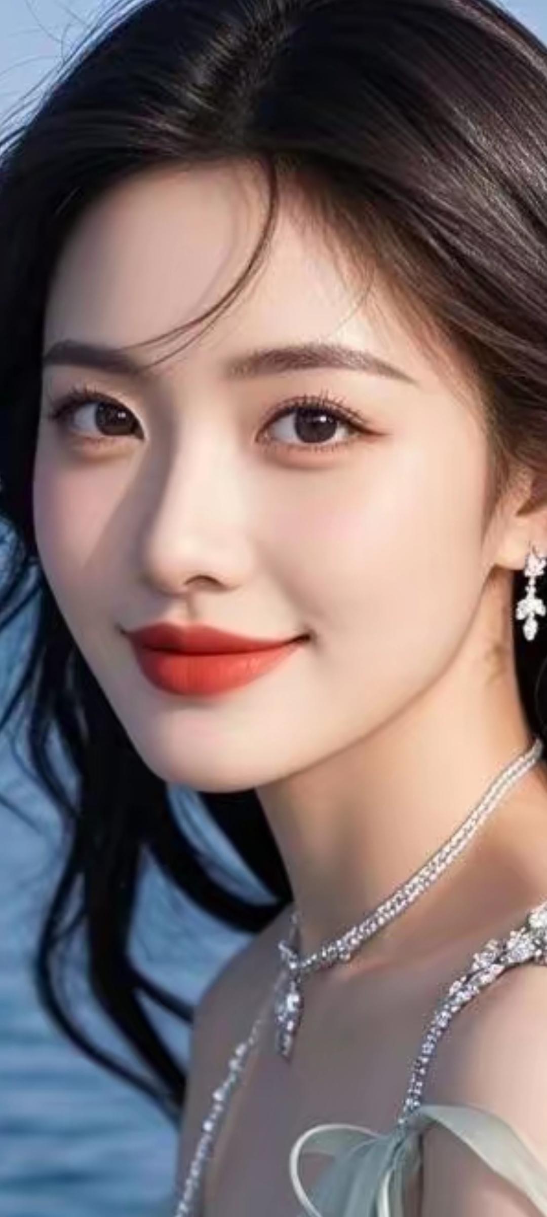 优雅红唇，闪耀珠宝，气质女神的迷人瞬间