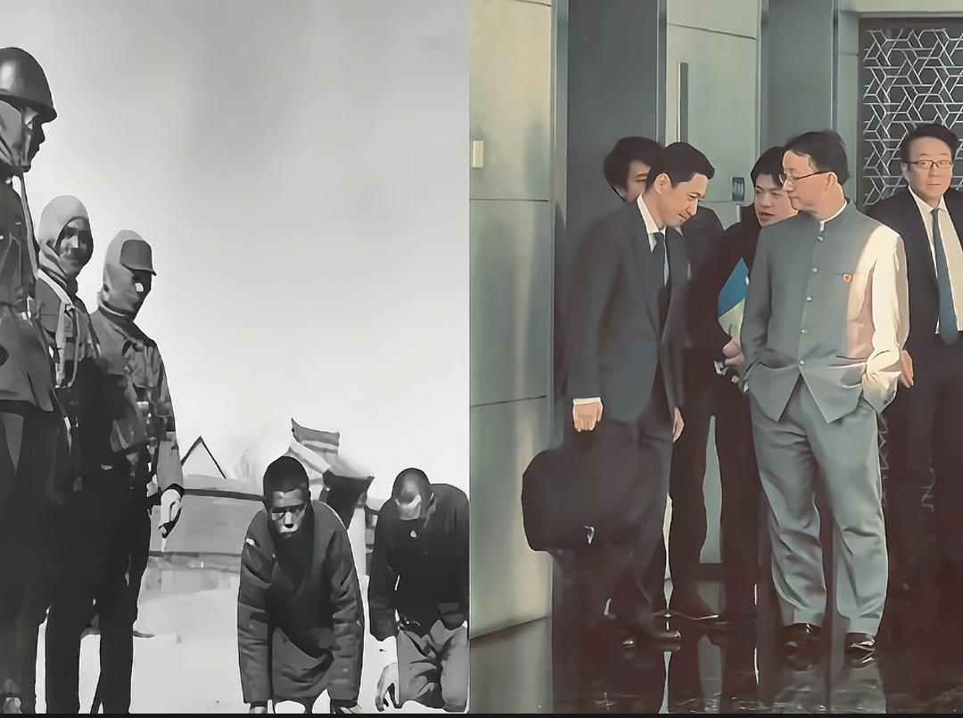 中山装，挂国徽双手插兜训老龟斥倭寇，振国威扬眉吐气等台归