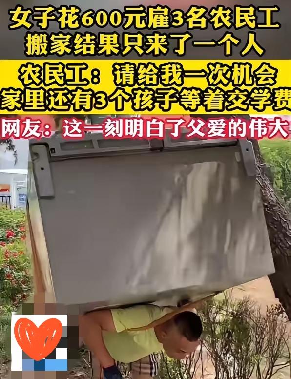 看哭了！这一刻真的读懂了什么叫为父则强辽宁这位女士搬家，嫌搬家公司太贵，花