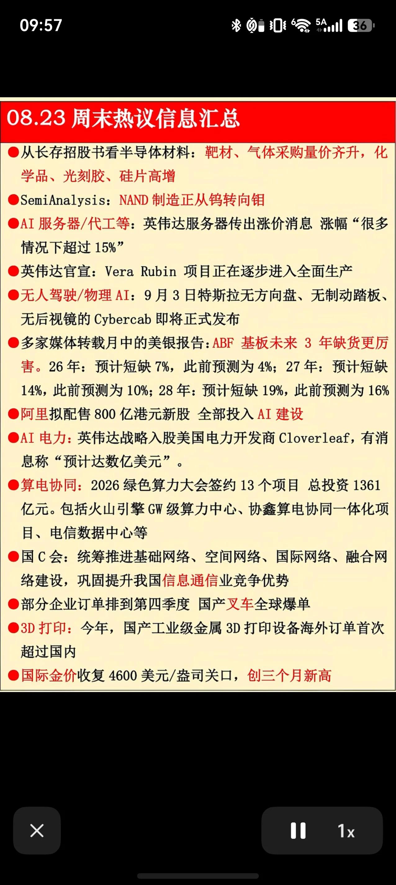 8.23周末热点消息汇总，多条产业主线迎来催化周末市场产业消息密集，覆盖半导体