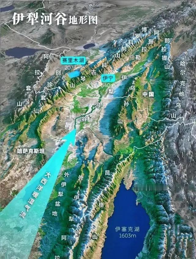 为什么伊犁河谷中国一侧是绿洲，哈萨克一侧是荒漠？