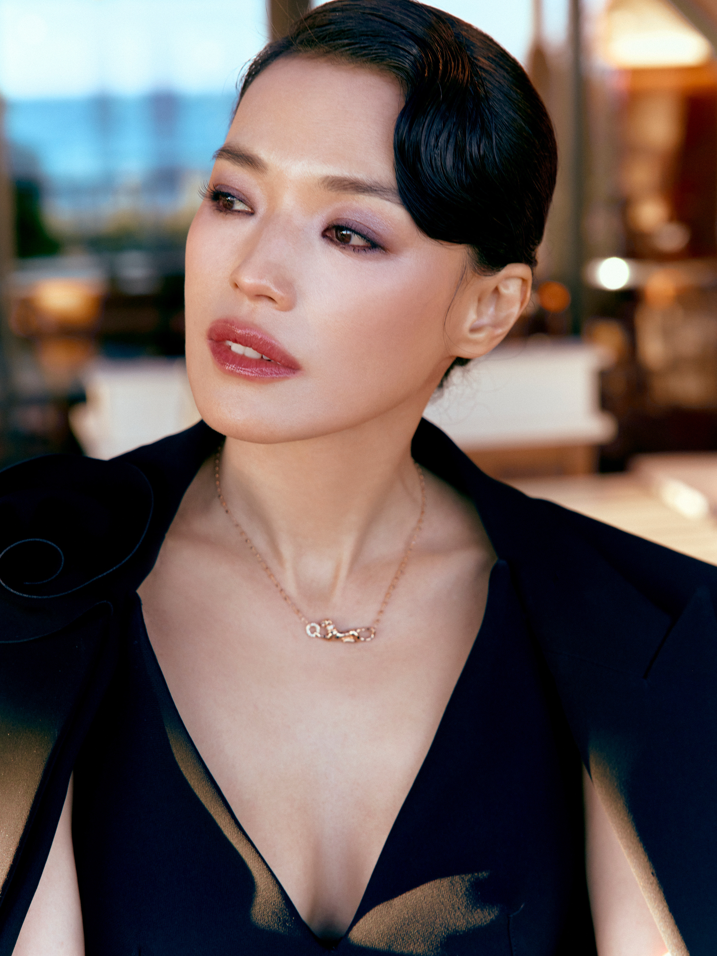 舒淇亮相戛纳电影节CartierCocktailParty林女士红毯的
