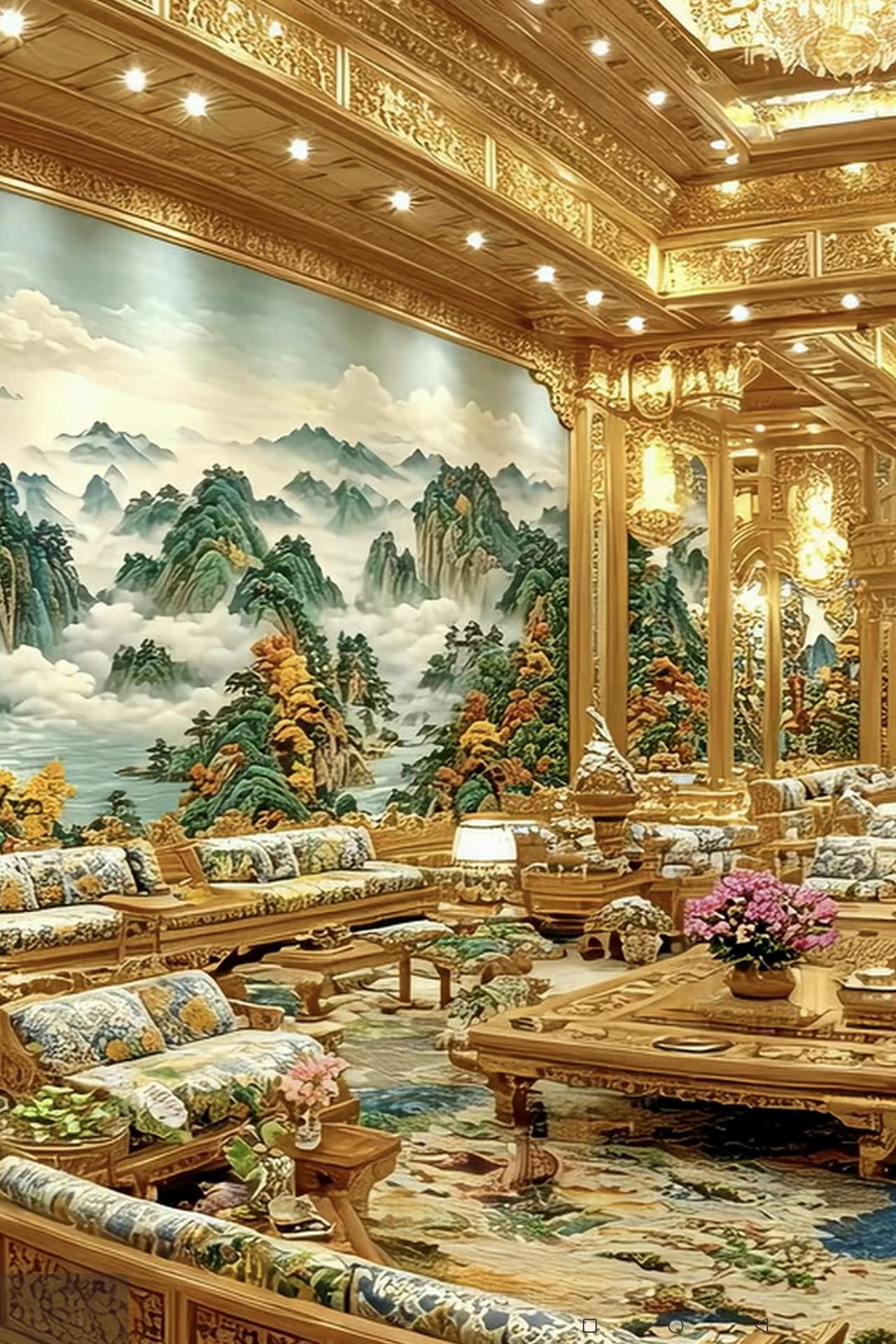 真豪华！真大气！如果你家的客厅是如此的豪华大气，让我天天坐在客厅里会是一种什么