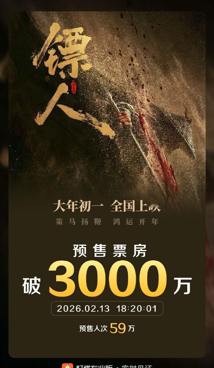 2天狂揽3000万预售？《镖人》这是要逆天，还是提前消费了国漫情怀？这票房数