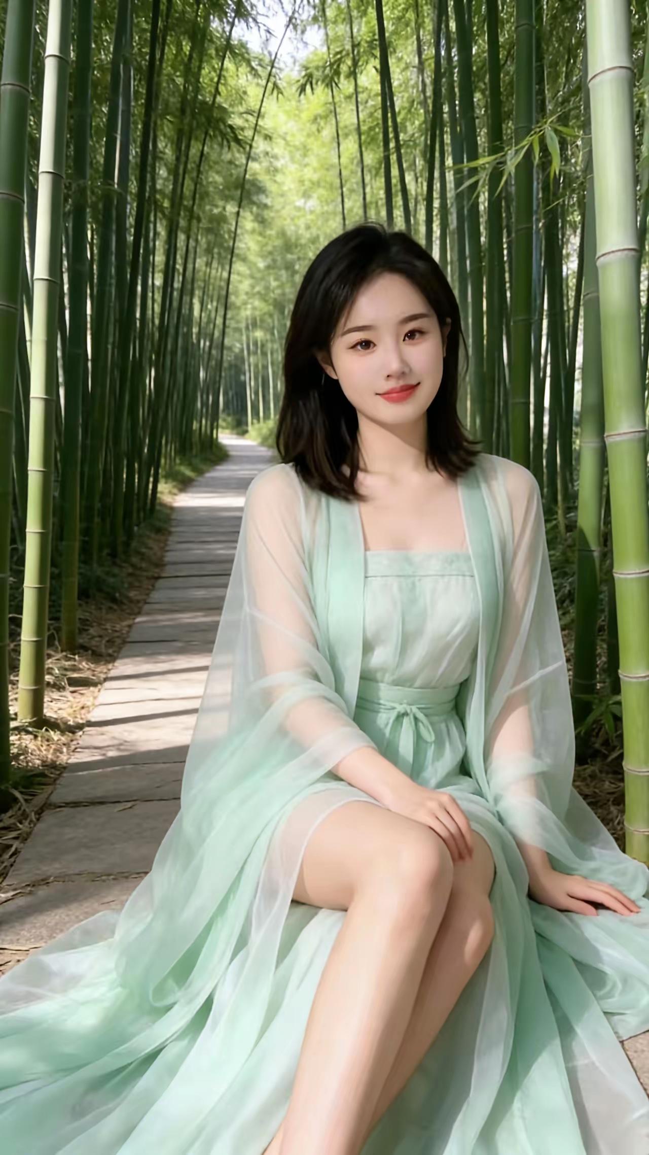 古风美人背影图