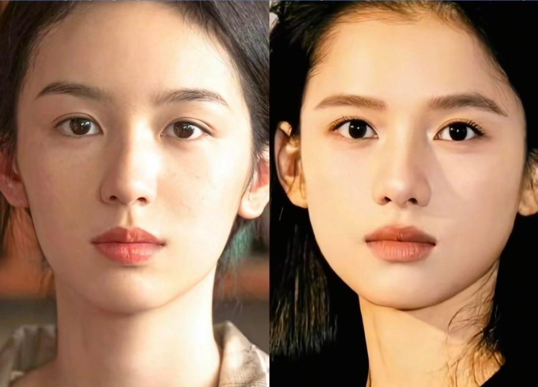 你好星期六把张婧仪周也弄错了两个美女就是超级像啊，但是还是有点细微的不同。节目组