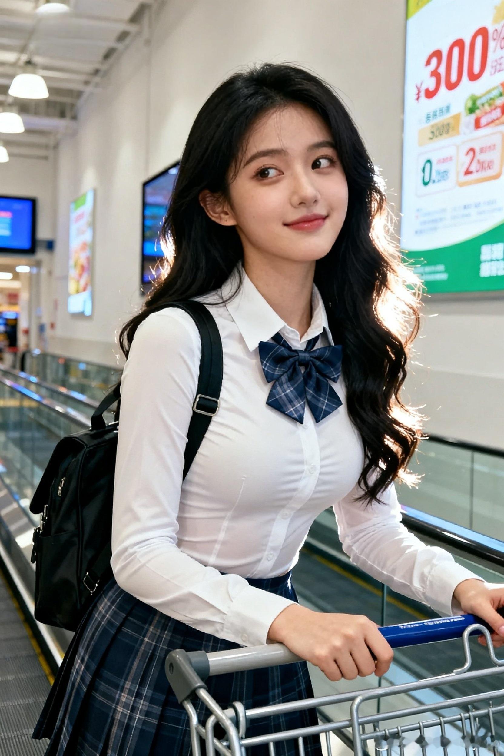 新发型逛超市，你是不是也喜欢我这个卷发？弄了个新发型，去逛超市，整个人心情都变好