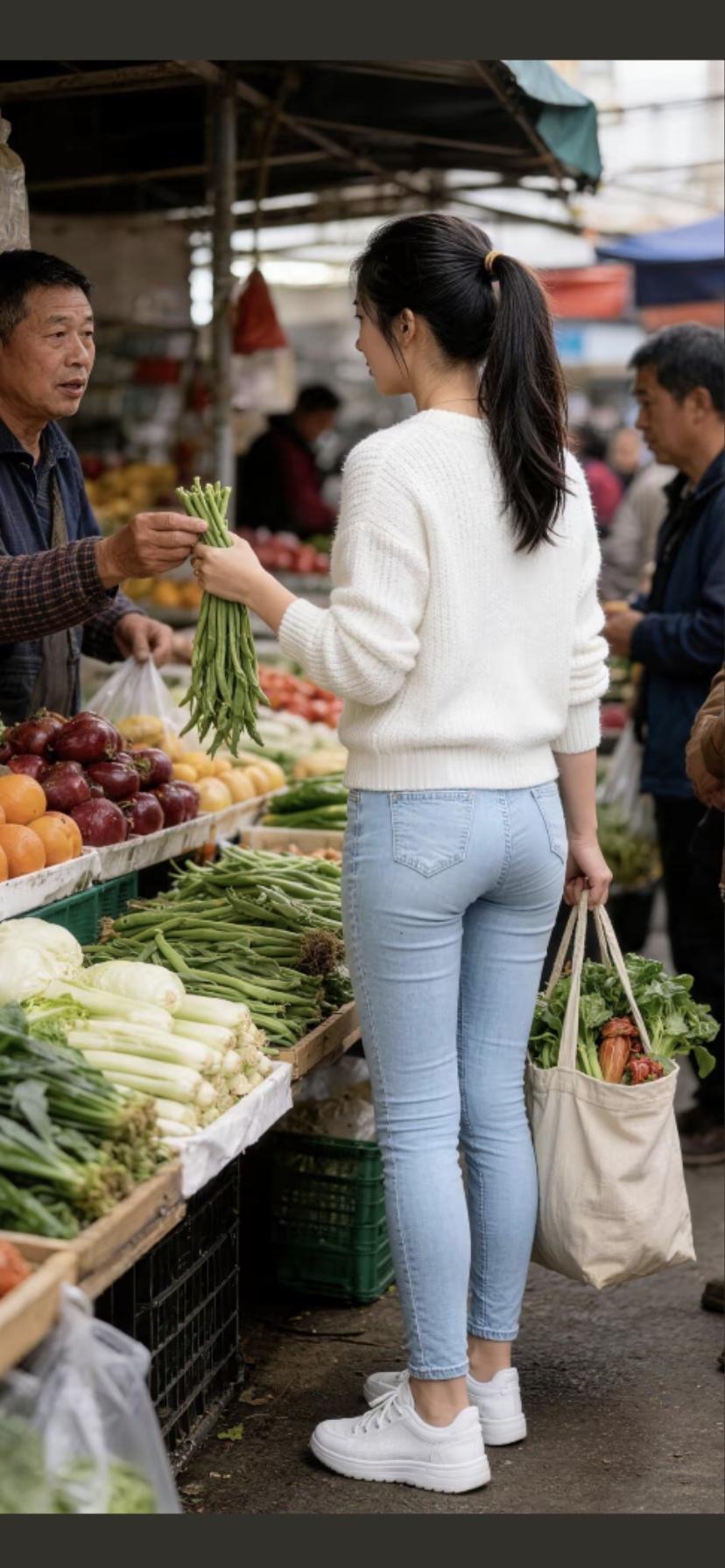 逛市集，新鲜蔬菜，健康生活！