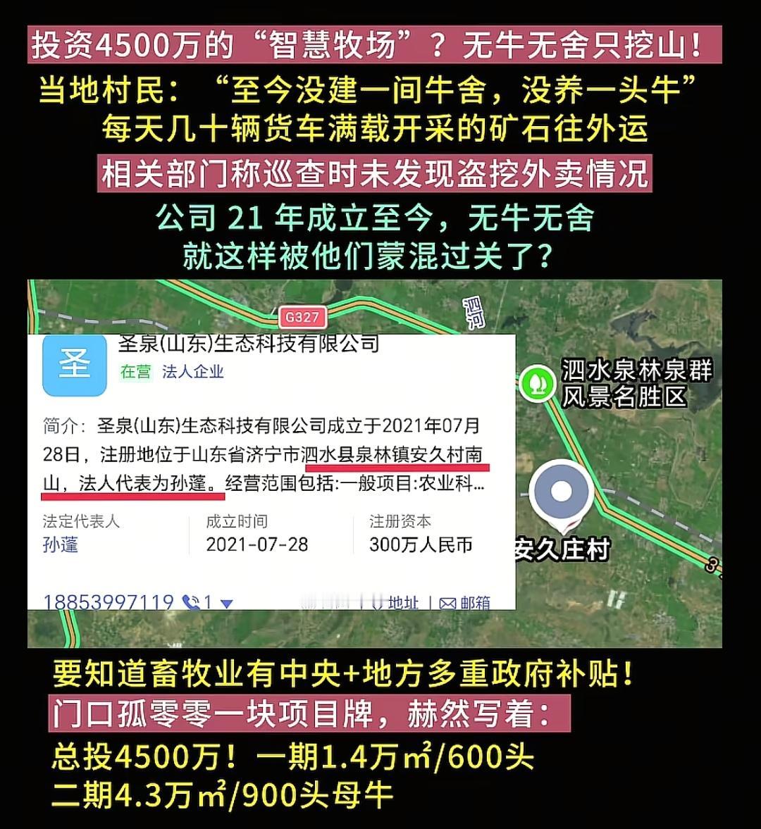 养牛场变采石场？在山东泗水县安久村，一个立项两年多、号称要养1500头安格斯母牛