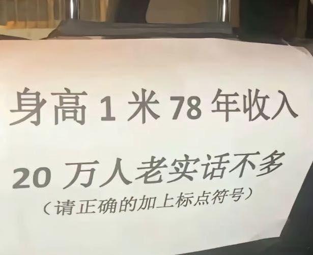这人文字不加标点符号，看着好难受啊，这正确的标点符号应该是啥？你会怎么加？