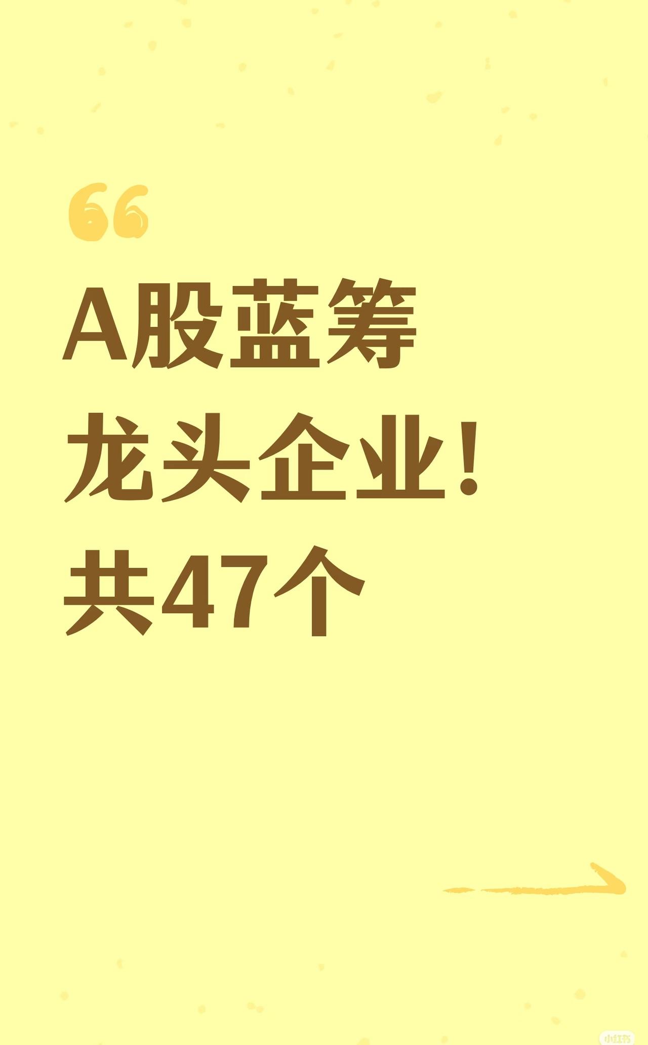 A股蓝筹龙头企业的信息汇总，共涉及47家在各行业中具有代表性的优质上市公司