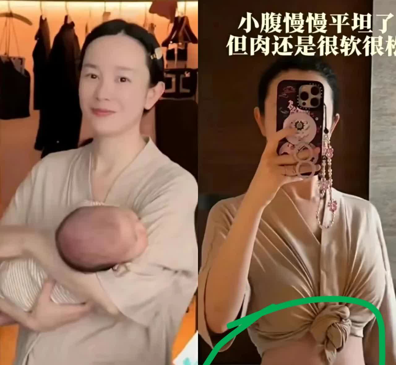 真心羡慕张檬！生完孩子不到两个月的时间里，张檬肚子平坦得像没生过孩子一样
