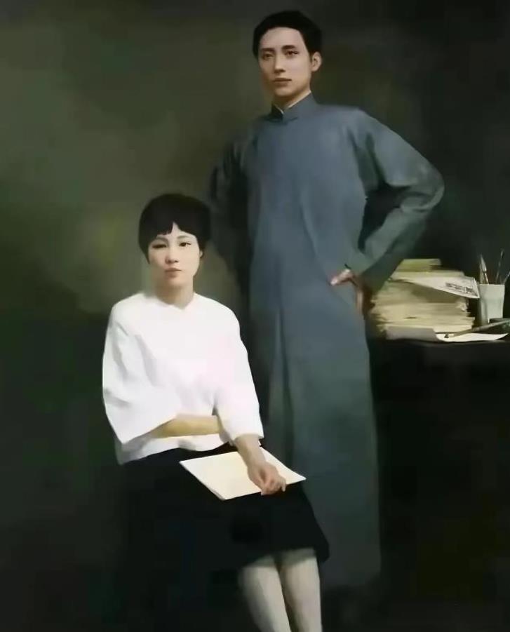 这是毛主席和杨开慧的真实样貌，都看看吧，一对杰出伟大的革命伉俪！向你们致敬！杨