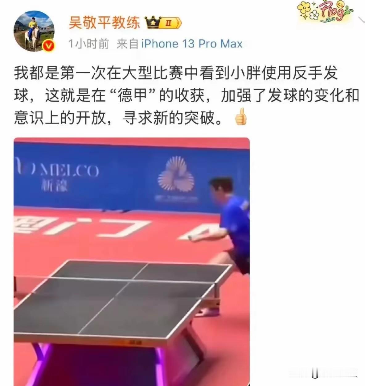 樊振东进入8强，恩师吴敬平一针见血点出了东哥进化之路！吴敬平说:第一次看小胖